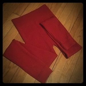Red leggings